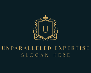 Gold Shield University logo design