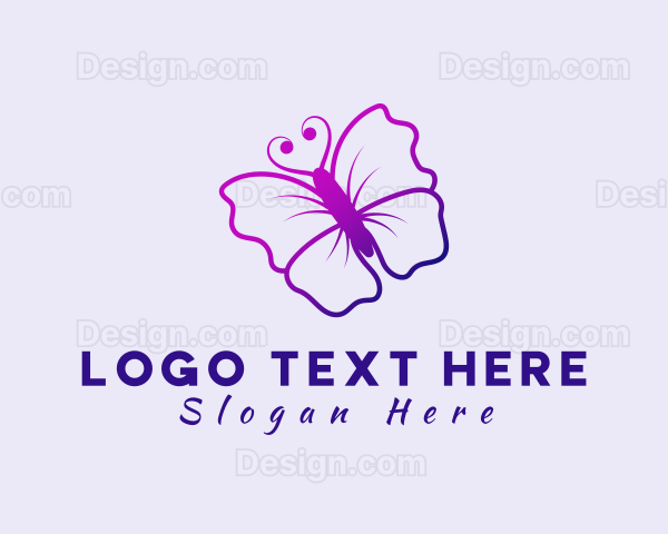 Gradient Floral Butterfly Logo