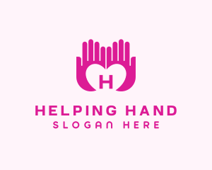 Caring Hands Charity logo design