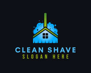 Broom House Cleaning logo design