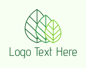 Tea Leaves Line Art logo