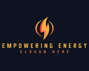 Energy Lightning Bolt logo design