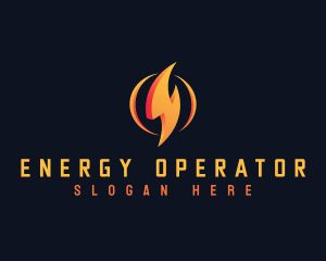 Energy Lightning Bolt logo design