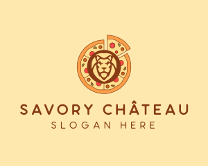 Lion Pizza Restaurant   logo design