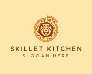 Lion Pizza Restaurant   logo design