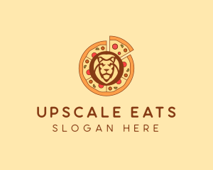 Lion Pizza Restaurant   logo design