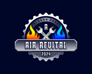 Heating Cooling Maintenance logo design