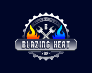 Heating Cooling Maintenance logo design