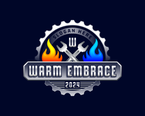 Heating Cooling Maintenance logo design