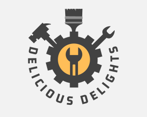 Mechanic Tools Cog logo design