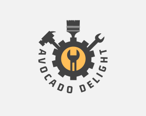 Mechanic Tools Cog logo design