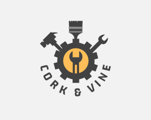 Mechanic Tools Cog logo design