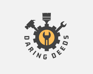 Mechanic Tools Cog logo design