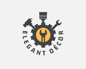 Mechanic Tools Cog logo design