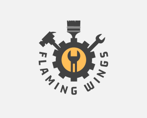 Mechanic Tools Cog logo design