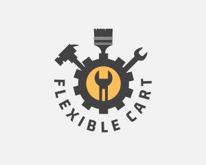 Mechanic Tools Cog logo design