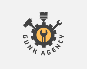 Mechanic Tools Cog logo design