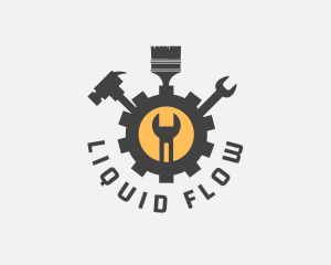 Mechanic Tools Cog logo design