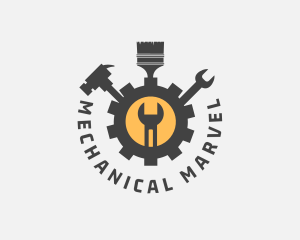 Mechanic Tools Cog logo design