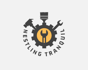 Mechanic Tools Cog logo design