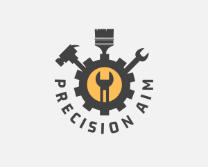 Mechanic Tools Cog logo design