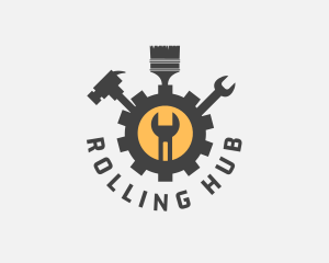 Mechanic Tools Cog logo design