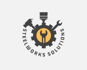 Mechanic Tools Cog logo design