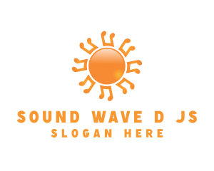 Music Note Sun logo design