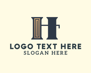 Legal Greek Column Letter H logo