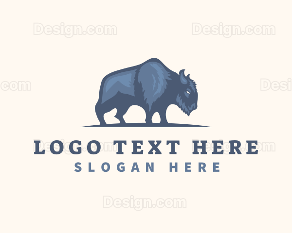 Wild Bison Buffalo Logo