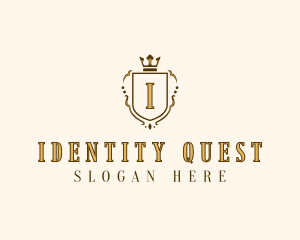 Elegant Crown Shield logo design