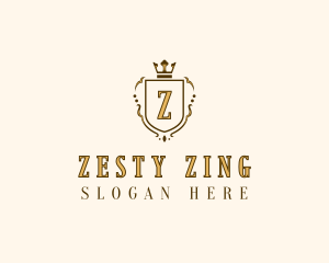 Elegant Crown Shield logo design