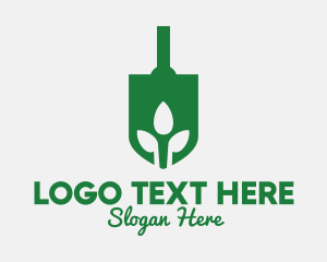 Green Garden Shovel Spade logo