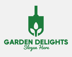 Green Garden Shovel Spade logo