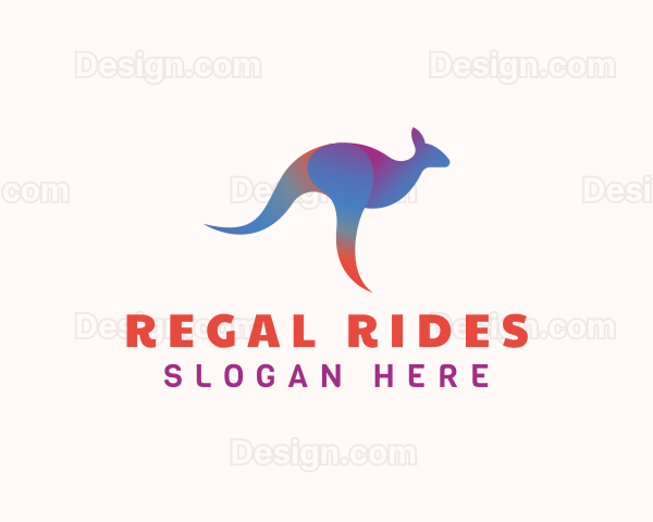 Gradient Kangaroo Animal Logo