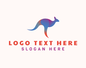 Gradient Kangaroo Animal logo