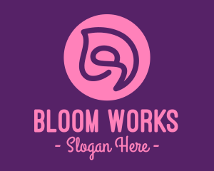 Swirly Flower Bud logo design