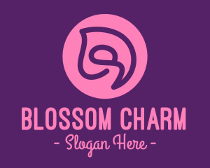 Swirly Flower Bud logo design