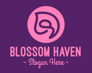 Swirly Flower Bud logo design