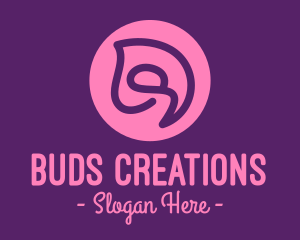 Swirly Flower Bud logo design