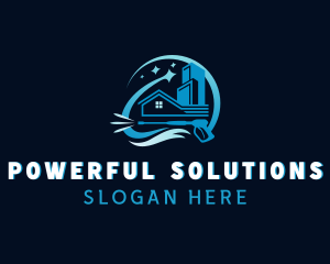 Pressure Washer Home logo design