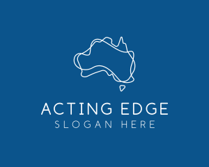 Australia Map Outline logo design