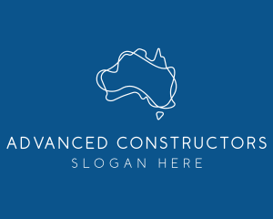 Australia Map Outline logo design