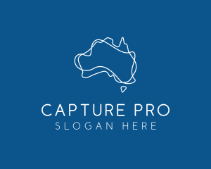 Australia Map Outline logo design