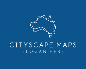 Australia Map Outline logo design