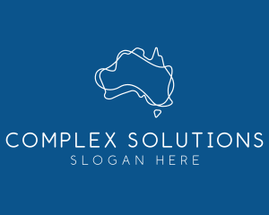 Australia Map Outline logo design