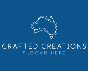 Australia Map Outline logo design