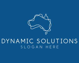 Australia Map Outline logo design