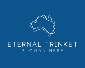 Australia Map Outline logo design