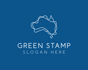 Australia Map Outline logo design